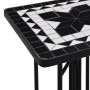 Mesa auxiliar de mosaico cerámica negro y blanco de vidaXL, Soportes para macetas - Ref: Foro24-46711, Precio: 44,46 €, Descu...