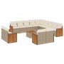 Set sofás de jardín 14 pzas con cojines ratán sintético beige de , Conjuntos de jardín - Ref: Foro24-3260616, Precio: 1,00 €,...