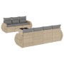 Garden sofa set with beige cushions, 8 pieces, PE rattan. by , Garden sets - Ref: Foro24-3221128, Price: 605,54 €, Discount: %