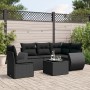 6-piece garden sofa set with black synthetic rattan cushions by , Garden sets - Ref: Foro24-3221374, Price: 411,73 €, Discoun...