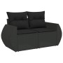 Set aus 6-teiligen Gartensofas und Kissen Kunstrattan schwarz von , Gartensets - Ref: Foro24-3221374, Preis: 411,73 €, Rabatt: %