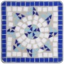 Mesa auxiliar de mosaico cerámica azul y blanco de vidaXL, Soportes para macetas - Ref: Foro24-46710, Precio: 44,59 €, Descue...