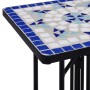 Mesa auxiliar de mosaico cerámica azul y blanco de vidaXL, Soportes para macetas - Ref: Foro24-46710, Precio: 44,59 €, Descue...