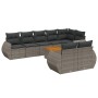 Garden furniture set 9 pieces and gray synthetic rattan cushions by , Garden sets - Ref: Foro24-3225094, Price: 668,48 €, Dis...