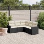 5-teiliges Gartenmöbel-Set und Kissen aus synthetischem Rattan schwarz von , Gartensets - Ref: Foro24-3218936, Preis: 325,66 ...