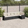 Set aus 6-teiligen Gartensofas und Kissen Kunstrattan schwarz von , Gartensets - Ref: Foro24-3218976, Preis: 399,78 €, Rabatt: %