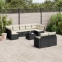 Set Gartensofas 10 Stück Kissen synthetisches Rattan schwarz von , Gartensets - Ref: Foro24-3219416, Preis: 619,07 €, Rabatt: %