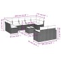 Garden sofa set 10 pieces with black synthetic rattan cushions by , Garden sets - Ref: Foro24-3219416, Price: 619,79 €, Disco...