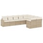 Set de sofás de jardín 9 pzas con cojines ratán sintético beige de , Conjuntos de jardín - Ref: Foro24-3219428, Precio: 691,9...