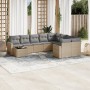 Set Gartensofas mit beigen Kissen 10 Stück synthetisches Rattan von , Gartensets - Ref: Foro24-3219449, Preis: 653,11 €, Raba...