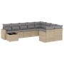 Garden sofa set with beige cushions, 10 pieces, made of synthetic rattan. by , Garden sets - Ref: Foro24-3219449, Price: 655,...