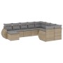 Set Gartensofas mit beigen Kissen 10 Stück synthetisches Rattan von , Modulare Sofas für den Außenbereich - Ref: Foro24-32218...