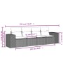 Set mit 4 Gartensofas und Kissen synthetisches Rattangrau von , Modulare Sofas für den Außenbereich - Ref: Foro24-3222279, Pr...