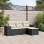 Set mit 4 Gartensofas mit Kissen Kunstrattan schwarz von , Modulare Sofas für den Außenbereich - Ref: Foro24-3222465, Preis: ...