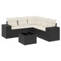 Set aus 6-teiligen Gartensofas und Kissen Kunstrattan schwarz von , Gartensets - Ref: Foro24-3222555, Preis: 417,38 €, Rabatt: %