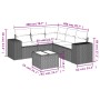 Set aus 6-teiligen Gartensofas und Kissen Kunstrattan schwarz von , Gartensets - Ref: Foro24-3222555, Preis: 424,14 €, Rabatt: %