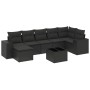 Set aus 8-teiligen Gartensofas und Kissen Kunstrattan schwarz von , Gartensets - Ref: Foro24-3222884, Preis: 533,96 €, Rabatt: %