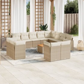 Set Gartensofas mit Kissen 13 Stück synthetisches Rattan beige von , Gartensets - Ref: Foro24-3223951, Preis: 1,00 €, Rabatt: %