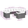 Gartensofa-Set mit Kissen 13-teilig synthetisches Rattangrau von , Gartensets - Ref: Foro24-3223953, Preis: 889,12 €, Rabatt: %