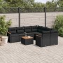 8-teiliges Gartensofa-Set und schwarze synthetische Rattankissen von , Gartensets - Ref: Foro24-3258226, Preis: 611,05 €, Rab...