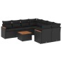 8-teiliges Gartensofa-Set und schwarze synthetische Rattankissen von , Gartensets - Ref: Foro24-3258226, Preis: 611,05 €, Rab...