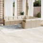 Garden sofa set 11 pieces with beige synthetic rattan cushions by , Garden sets - Ref: Foro24-3258831, Price: 870,99 €, Disco...