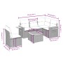 Set aus 6-teiligen Gartensofas und Kissen Kunstrattan schwarz von , Gartensets - Ref: Foro24-3259220, Preis: 423,05 €, Rabatt: %