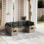 6-piece garden furniture set with gray synthetic rattan cushions by , Garden sets - Ref: Foro24-3259505, Price: 449,96 €, Dis...