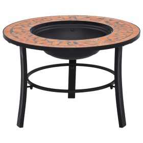 vidaXl Brasero de mosaico cerámica terracota 68 cm de vidaXL, Chimeneas - Ref: Foro24-46719, Precio: 67,99 €, Descuento: %