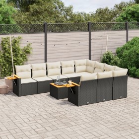 Set mit 11 Stück Gartensofas und Kissen synthetisches Rattan schwarz von , Gartensets - Ref: Foro24-3259585, Preis: 640,33 €,...