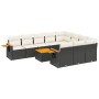 Set mit 11 Stück Gartensofas und Kissen synthetisches Rattan schwarz von , Gartensets - Ref: Foro24-3259585, Preis: 634,25 €,...