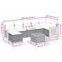 Set aus 8-teiligen Gartensofas und Kissen Kunstrattan schwarz von , Gartensets - Ref: Foro24-3260277, Preis: 504,03 €, Rabatt: %