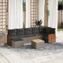 Set mit 8 Gartensofas und Kissen synthetisches Rattangrau von , Gartensets - Ref: Foro24-3260282, Preis: 518,38 €, Rabatt: %