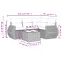 Garden sofa set with cushions 5 pieces gray synthetic rattan by , Garden sets - Ref: Foro24-3253657, Price: 383,38 €, Discoun...