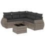 6-piece garden furniture set with gray synthetic rattan cushions by , Garden sets - Ref: Foro24-3253697, Price: 447,77 €, Dis...