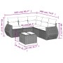 6-piece garden furniture set with gray synthetic rattan cushions by , Garden sets - Ref: Foro24-3253697, Price: 447,77 €, Dis...