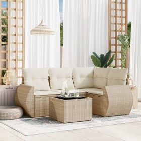 Set Gartensofas mit Kissen 5 Stück synthetisches Rattan beige von , Gartensets - Ref: Foro24-3253655, Preis: 404,99 €, Rabatt: %