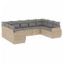 Set de sofás de jardín 9 pzas con cojines ratán sintético beige de , Conjuntos de jardín - Ref: Foro24-3254136, Precio: 668,9...