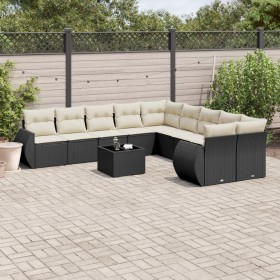 Garden sofa set 11 pieces and black synthetic rattan cushions by , Garden sets - Ref: Foro24-3254253, Price: 672,01 €, Discou...