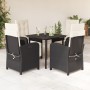 Set de muebles jardín 5 pzas con cojines ratán sintético negro de , Conjuntos de jardín - Ref: Foro24-3212522, Precio: 600,28...