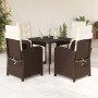 5-piece garden dining set with brown synthetic rattan cushions by , Garden sets - Ref: Foro24-3212543, Price: 648,71 €, Disco...