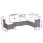 Set aus 8-teiligen Gartensofas und Kissen Kunstrattan schwarz von , Gartensets - Ref: Foro24-3218046, Preis: 484,90 €, Rabatt: %