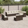 Set of garden sofas and cushions 12 pieces synthetic brown rattan by , Garden sets - Ref: Foro24-3218473, Price: 796,76 €, Di...