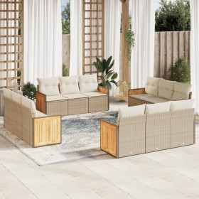 Garden sofa set 12 pieces and brown synthetic rattan cushions by , Garden sets - Ref: Foro24-3227514, Price: 1,00 €, Discount: %