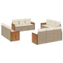 Garden sofa set 12 pieces and brown synthetic rattan cushions by , Garden sets - Ref: Foro24-3227514, Price: 1,00 €, Discount: %