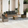 6-piece garden furniture set with gray synthetic rattan cushions by , Garden sets - Ref: Foro24-3227537, Price: 371,97 €, Dis...