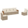 Garden sofa set with 6-piece synthetic rattan beige cushions by , Garden sets - Ref: Foro24-3227542, Price: 456,40 €, Discoun...