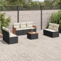 Set aus 8-teiligen Gartensofas und Kissen Kunstrattan schwarz von , Gartensets - Ref: Foro24-3227561, Preis: 495,99 €, Rabatt: %