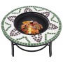 vidaXl Brasero de mosaico cerámica verde 68 cm de vidaXL, Chimeneas - Ref: Foro24-46722, Precio: 67,19 €, Descuento: %