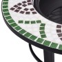 vidaXl Brasero de mosaico cerámica verde 68 cm de vidaXL, Chimeneas - Ref: Foro24-46722, Precio: 67,19 €, Descuento: %